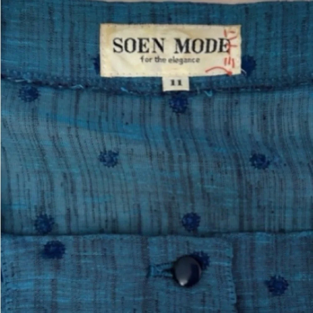 HTF Vintage SOEN MODE Japanese Day Dress Size 11 Tea Party Western Prairie - Picture 7 of 13